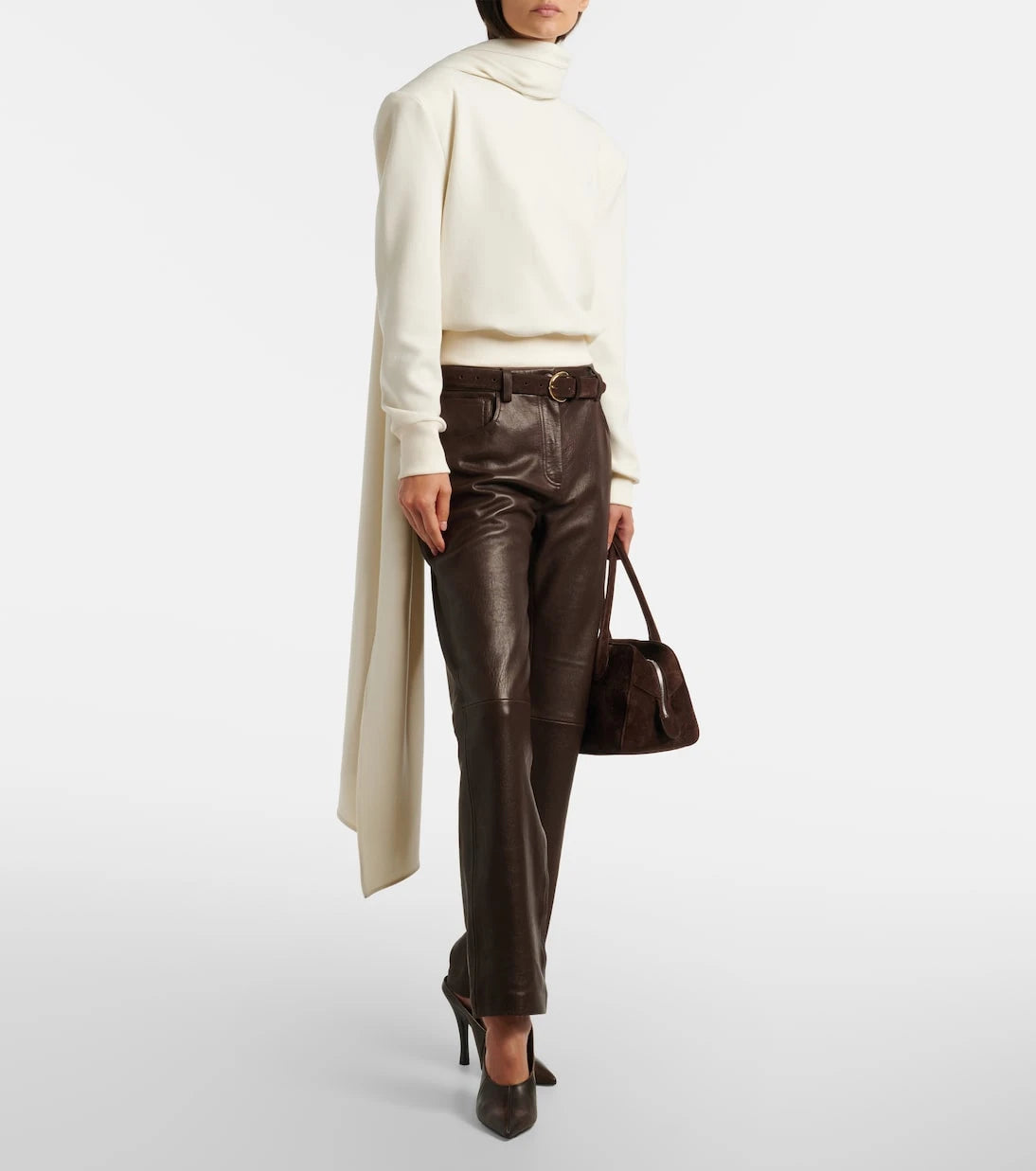 Magda Butrym - Draped scarf-detail sweatshirt
