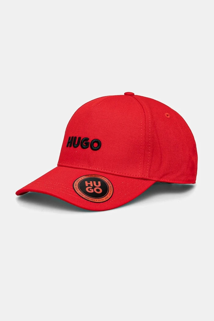 HUGO шапка с козирка мъжка от памук Jude