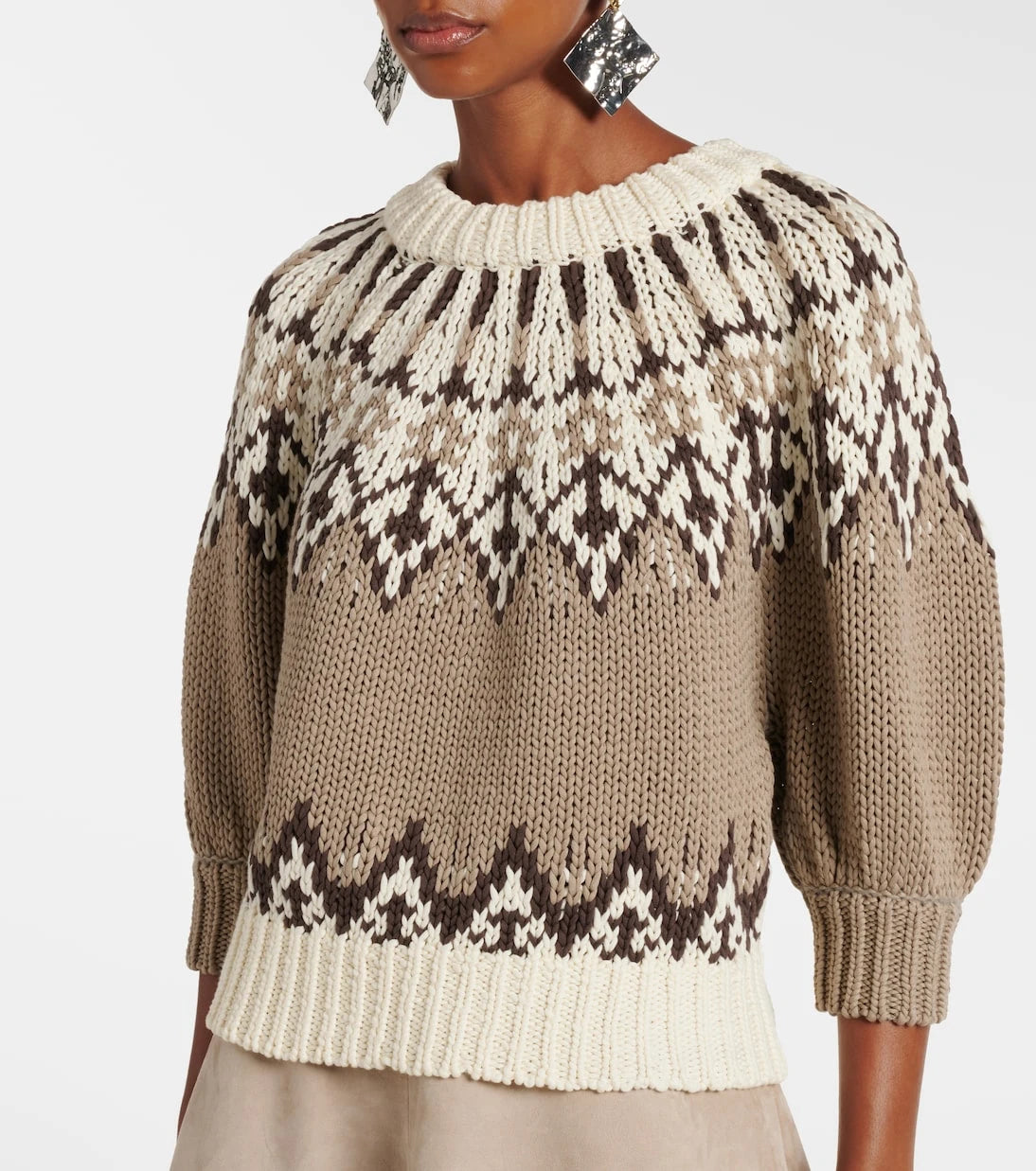 Altuzarra - سترة Marty Fair Isle القطنية