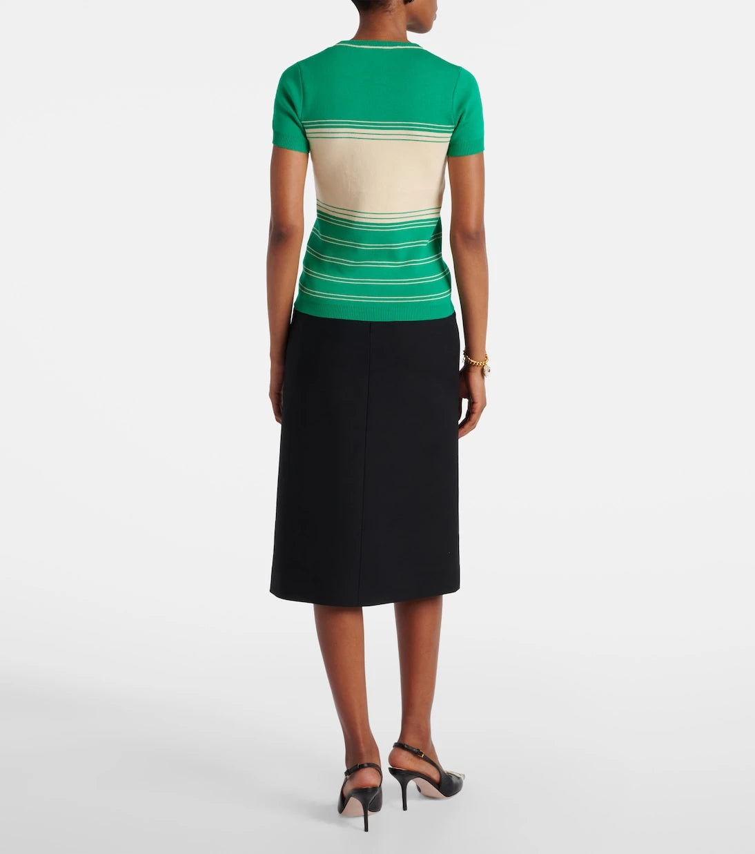 Valentino - Chez Valentino striped cotton top