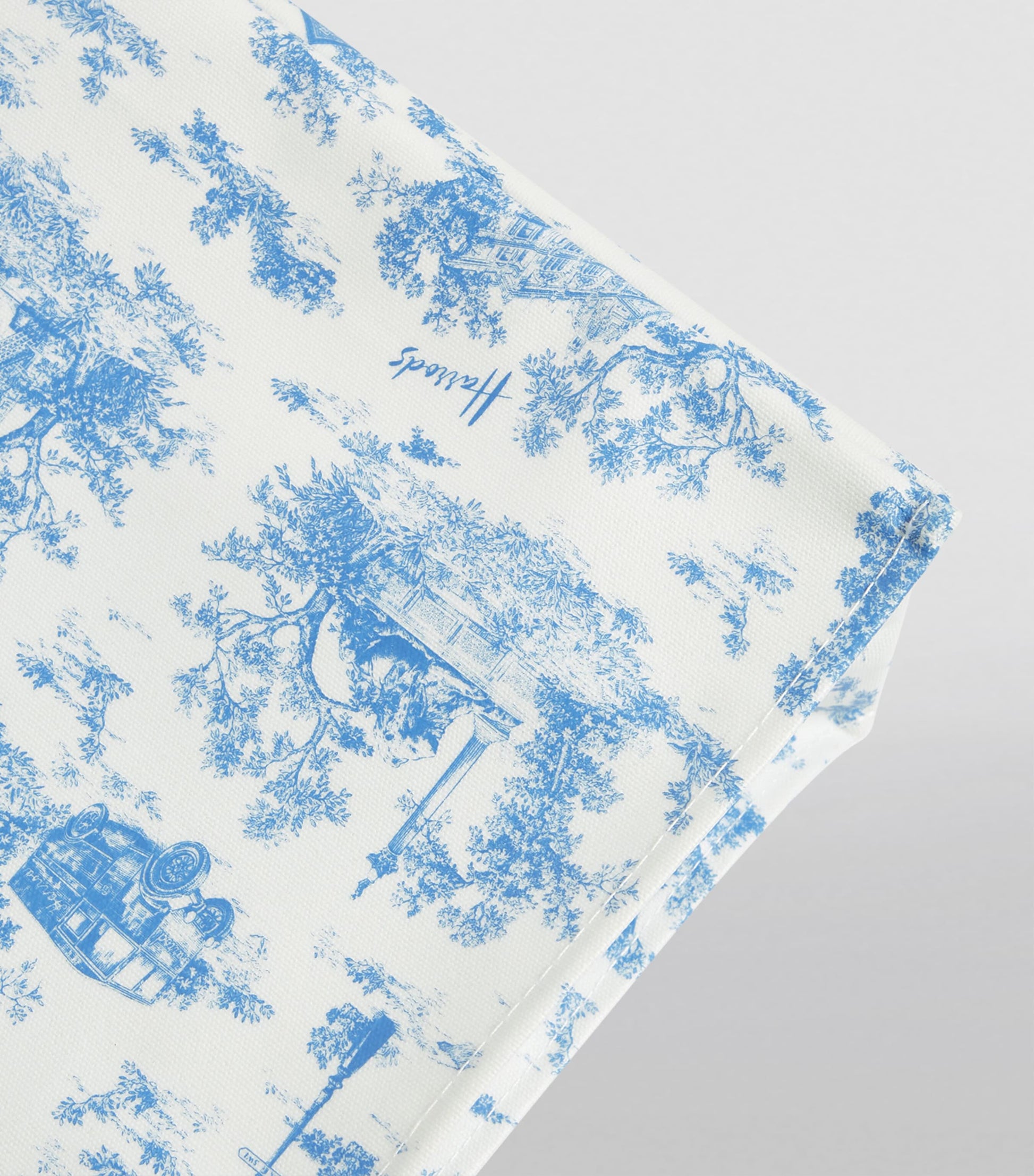 Blue Medium Toile Shopper Bag