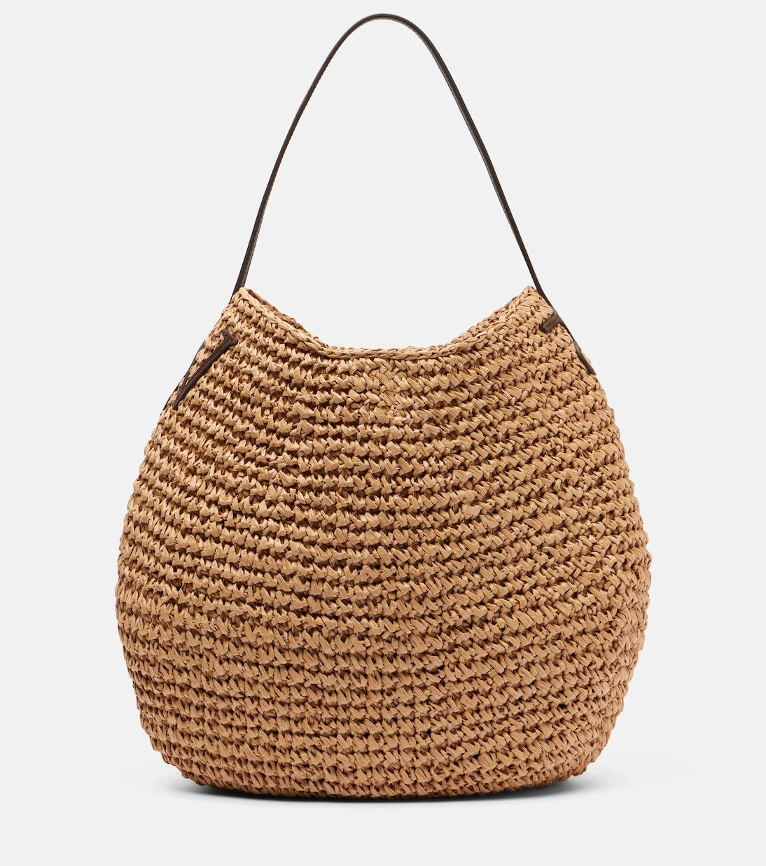 JW Anderson - Bulb XL leather-trimmed raffia shoulder bag