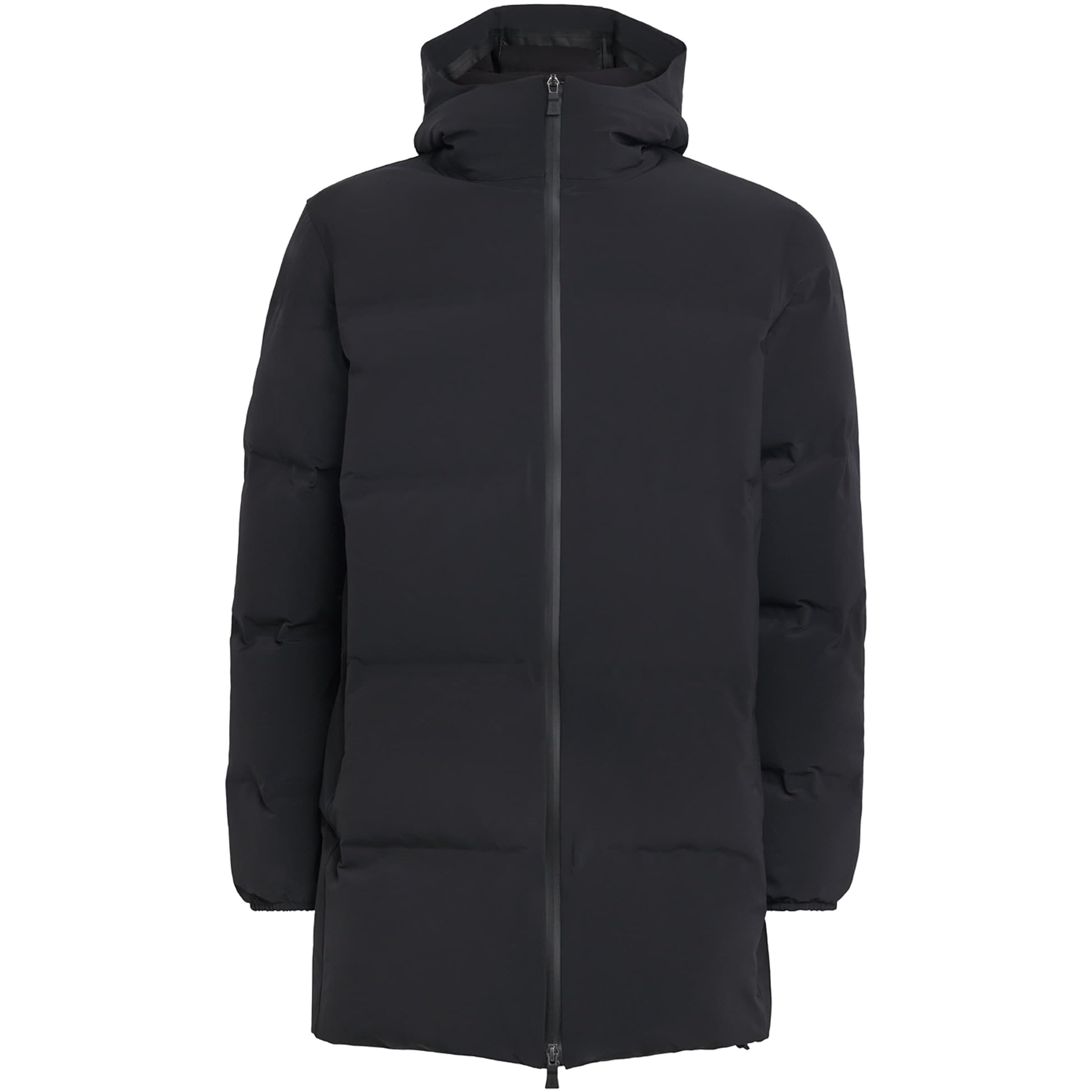 Black Down Hybrid Puffer Coat