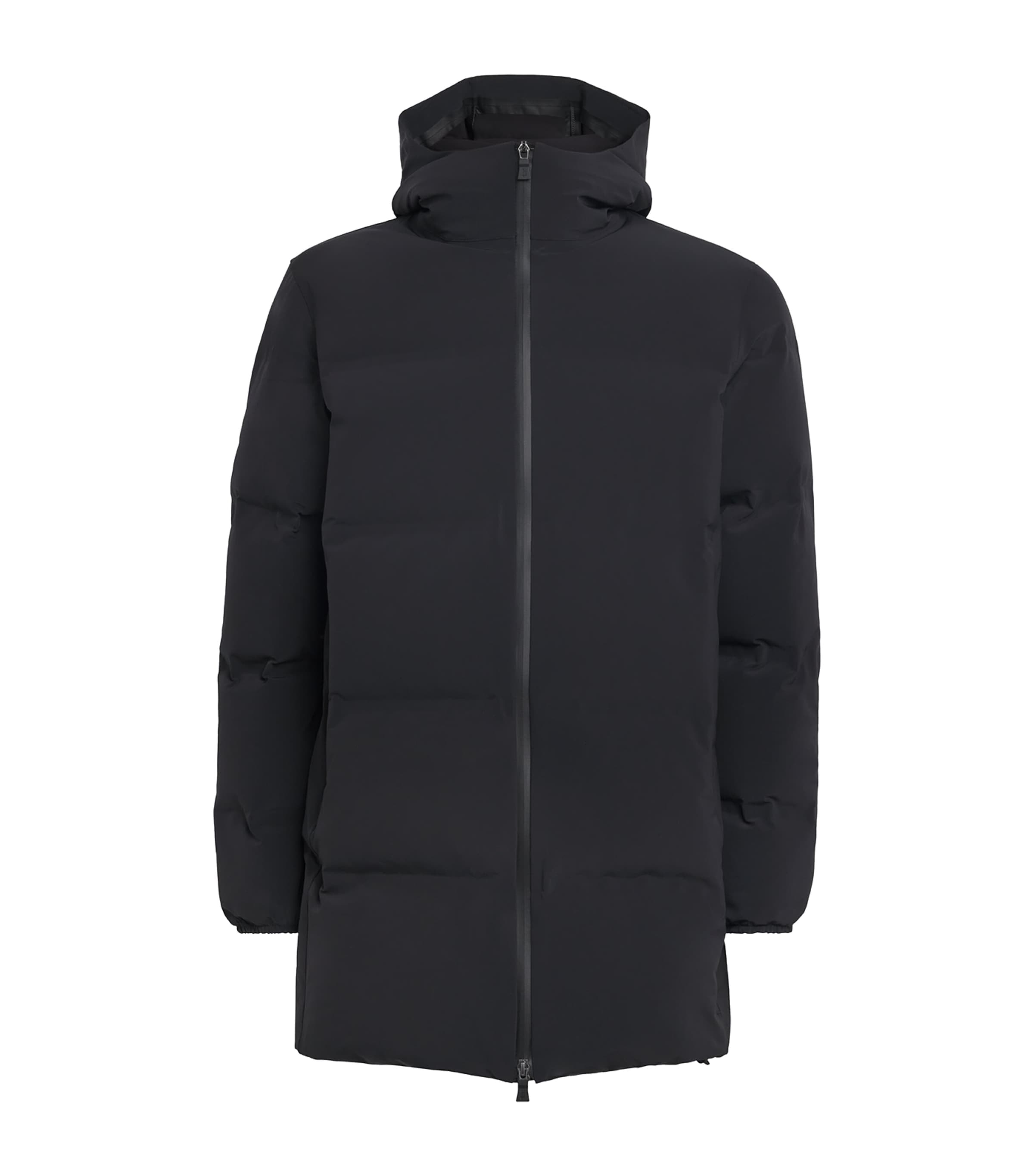Black Down Hybrid Puffer Coat
