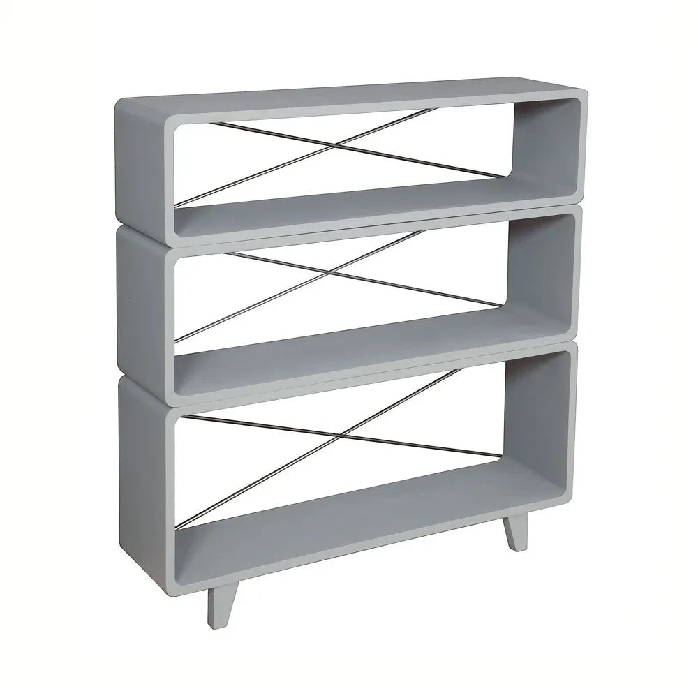 Laurette - Millefeuille Bookcase - Light Grey | Grey