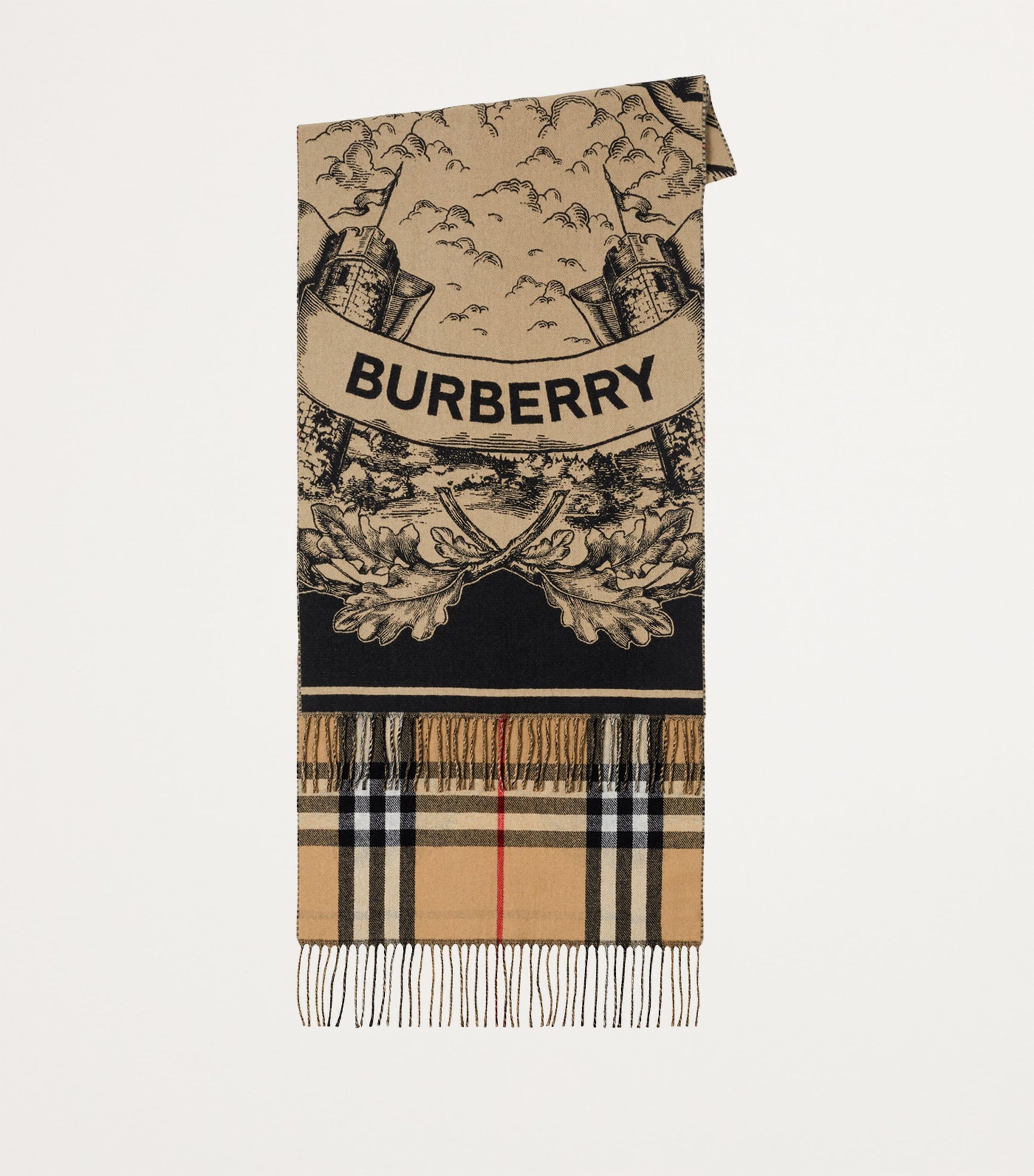 Burberry Cashmere Reversible EKD Scarf