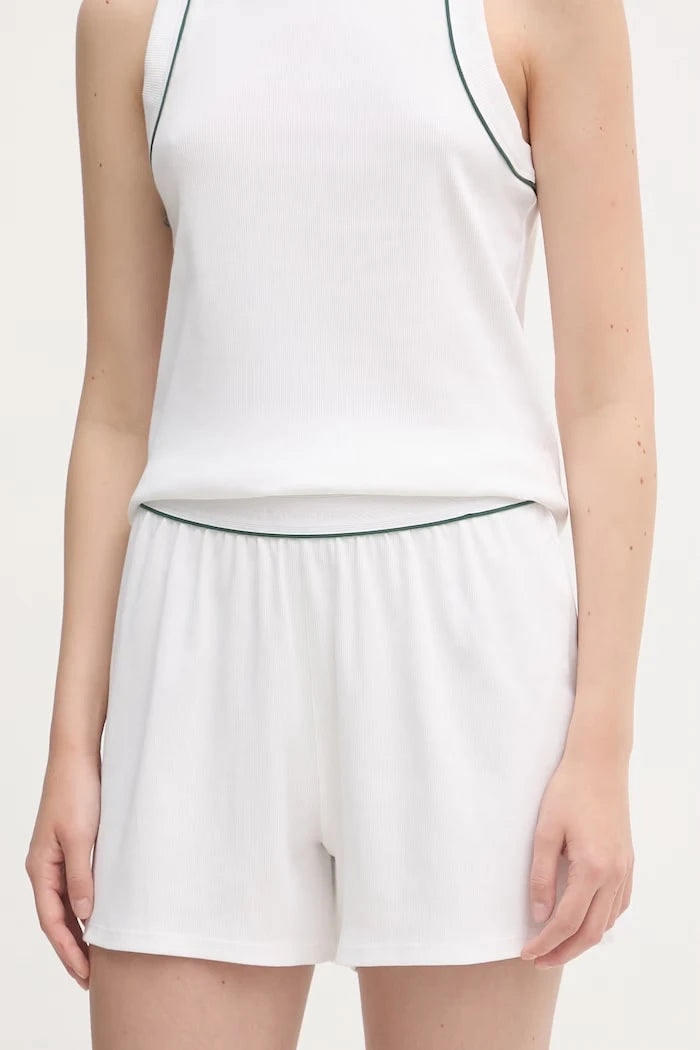 Lacoste kadın pamuklu elastanlı iki parçalı pijama