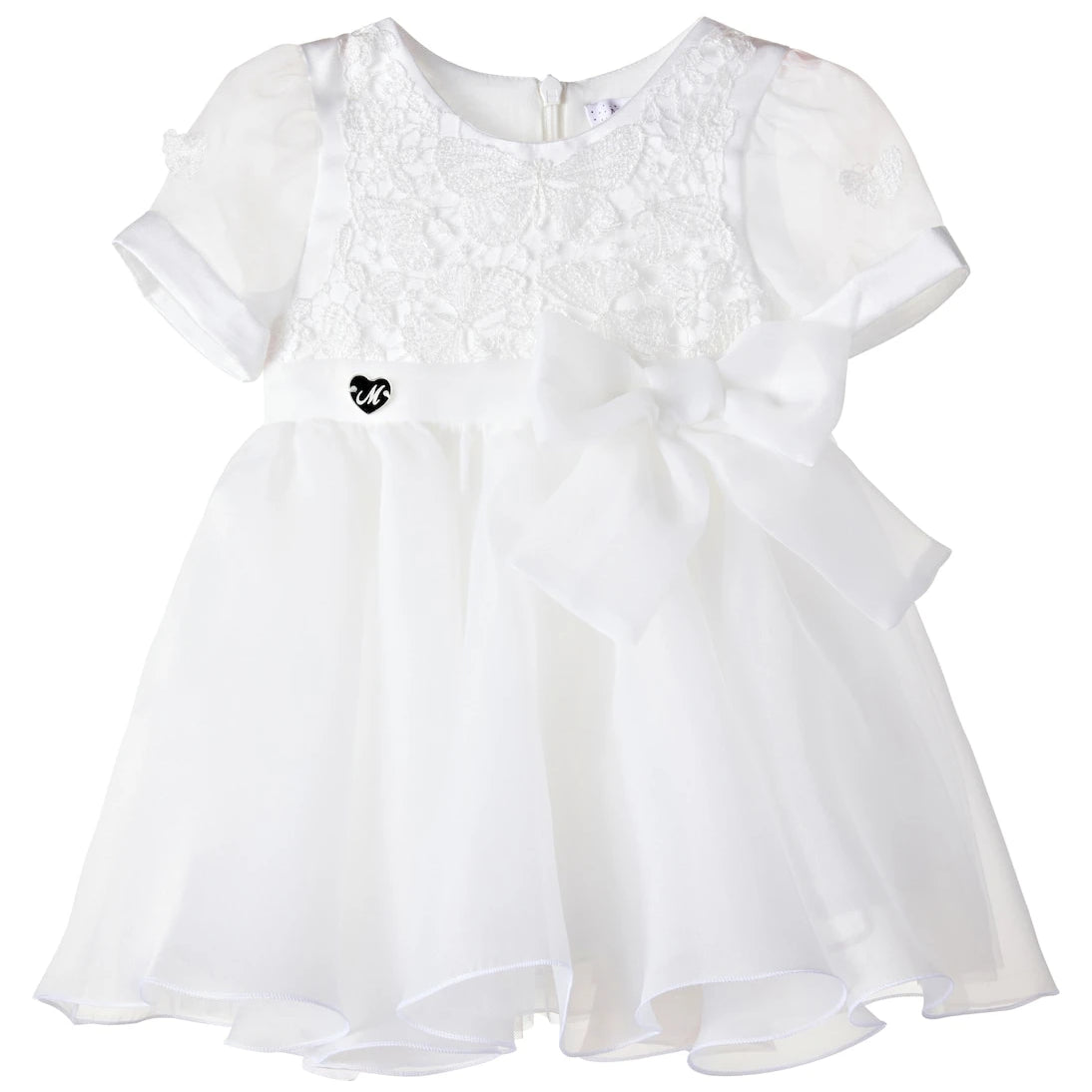 Monnalisa - Baby lace-trimmed dress