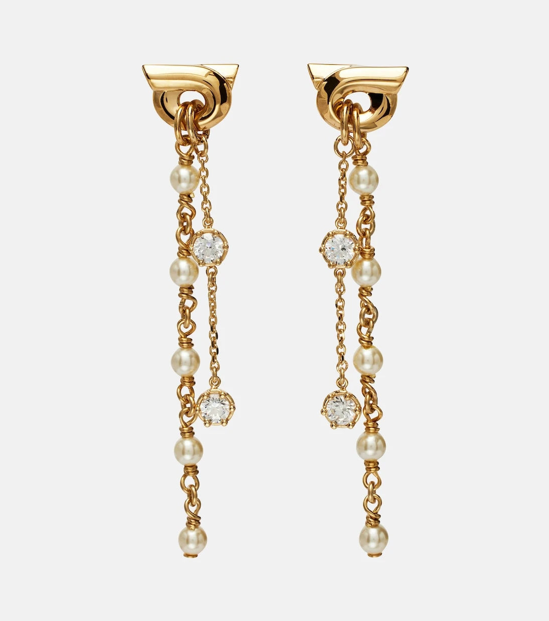 Ferragamo - Gancini işlemeli sallantılı küpe