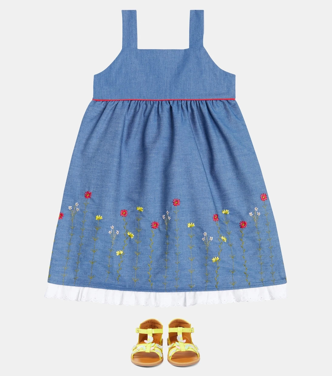 Pom d'Api - صنادل جلدية Poppy Multi Daisy