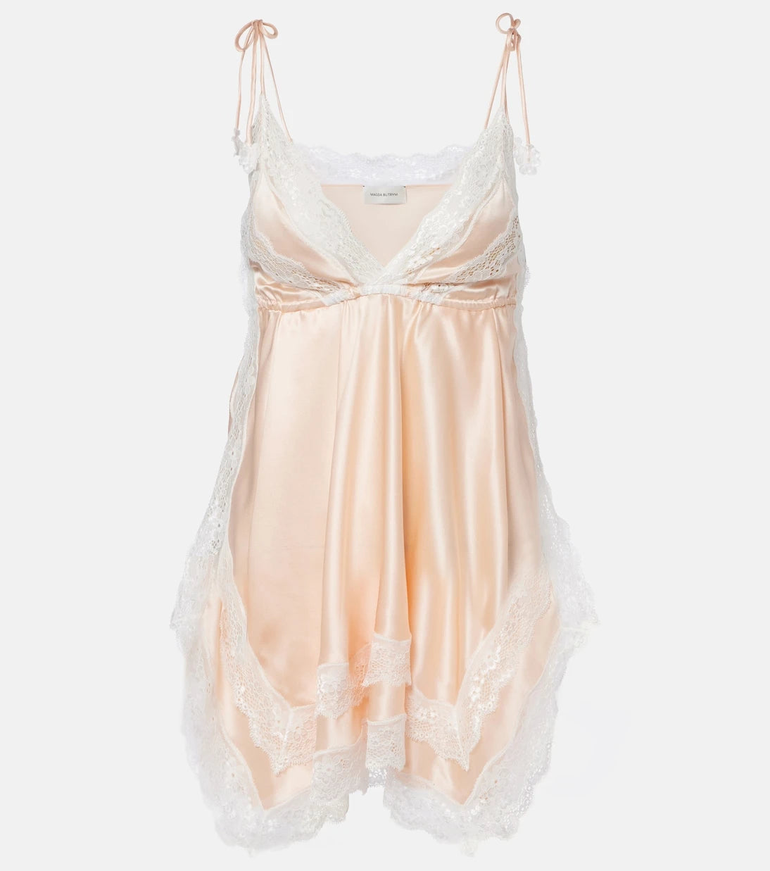 Magda Butrym - Lace-trimmed silk satin camisole
