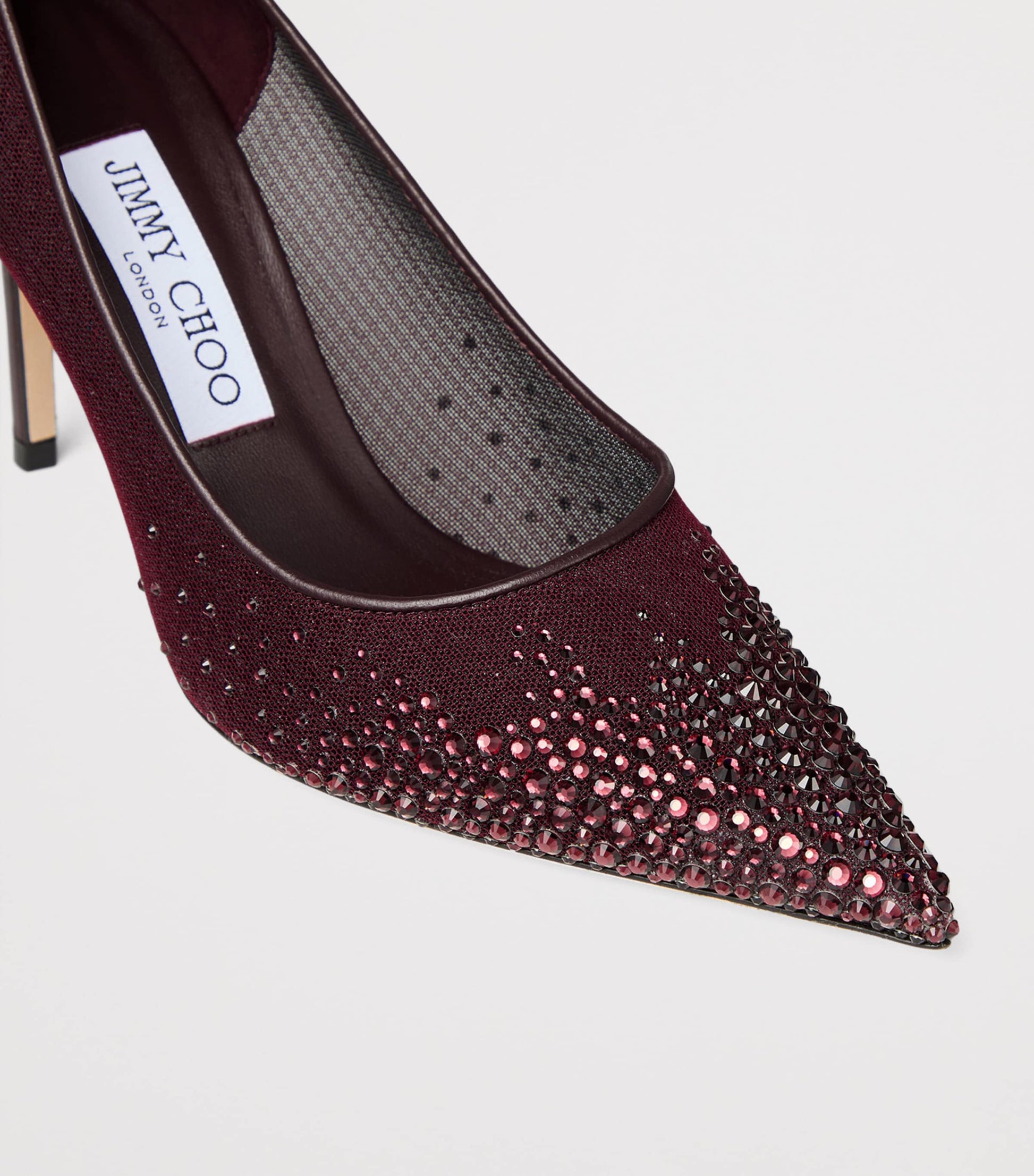 Love 100 Embellished Mesh Pumps DEEP MERLOT/DEEP MER