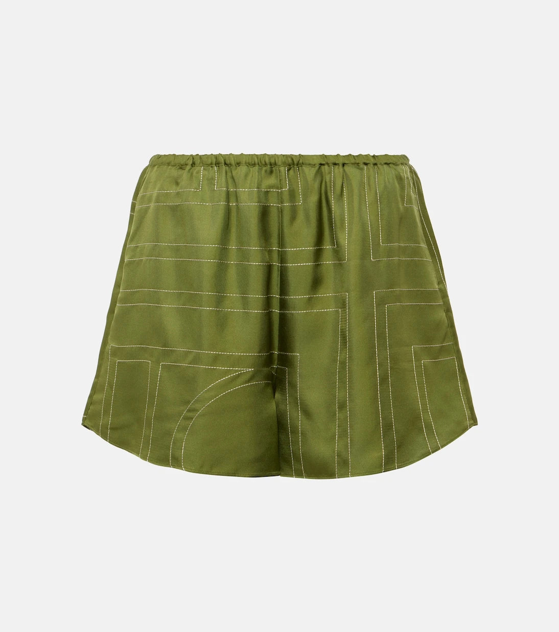 Toteme - Monogram silk satin pajama shorts