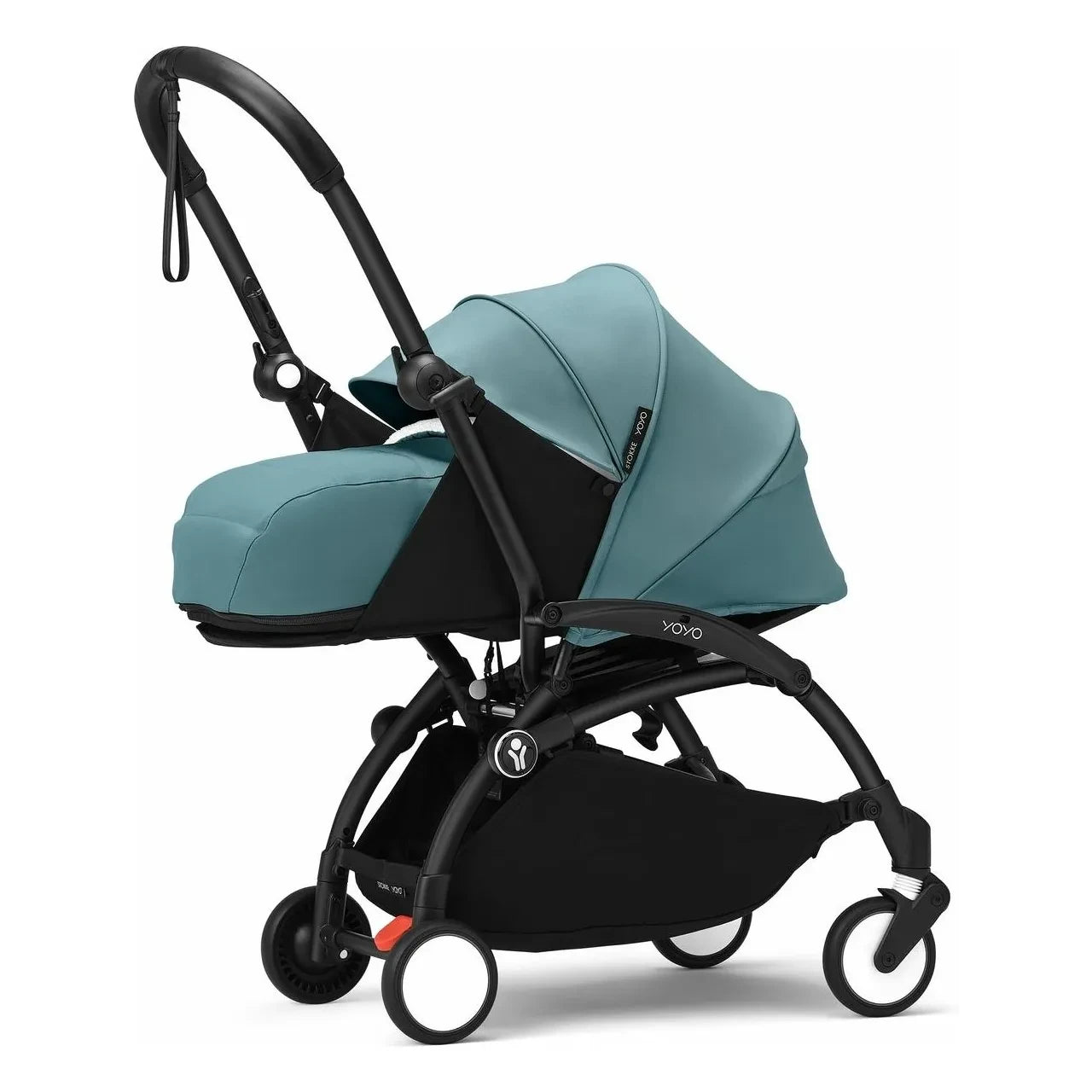 Stokke® - YOYO³ 0+ newborn stroller Black frame | Aqua