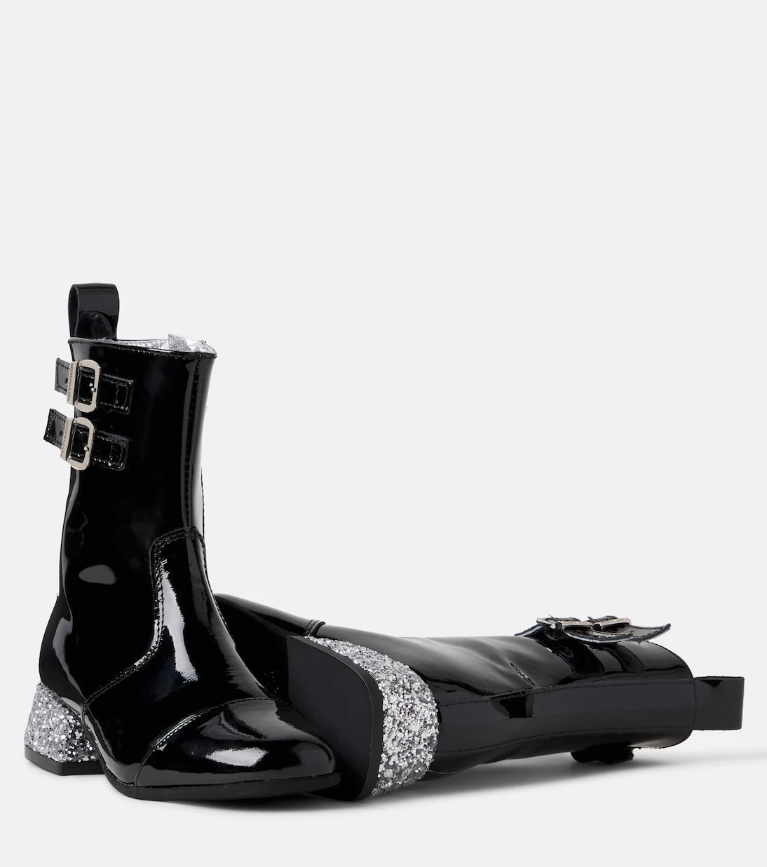 Monnalisa - Glitter patent leather boots
