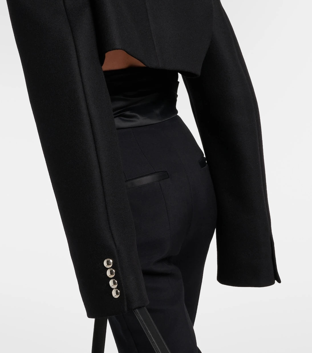 Khaite - Leara cropped wool-blend jacket
