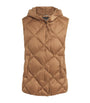 Beige Down Water-Repellent Quilted Gilet