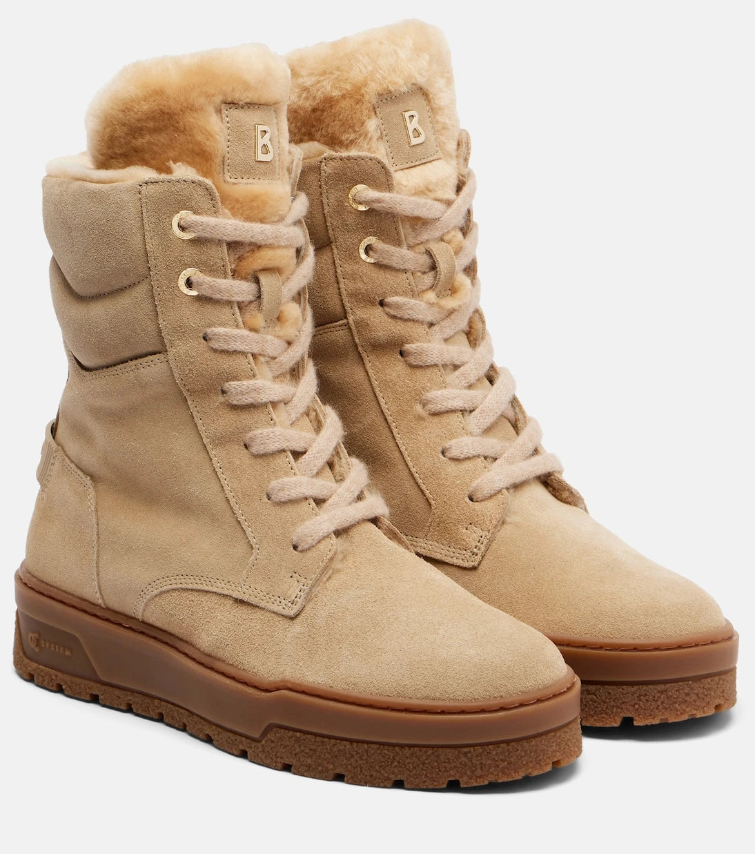 Bogner - Calgary shearling-lined suede lace-up boots