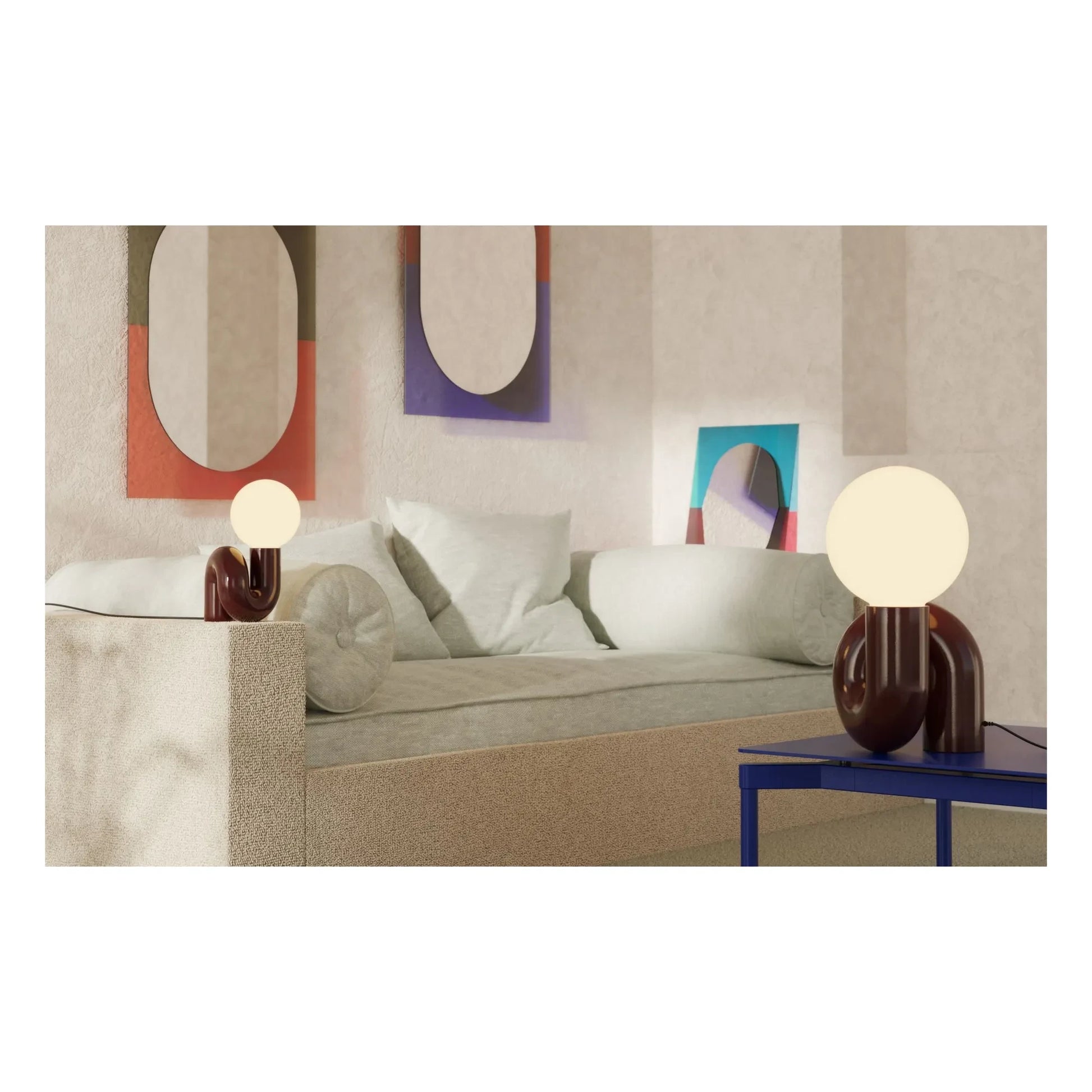 Petite friture - Neotenic table lamp | Cherry red