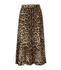 Dolce & Gabbana Multi Leopard Print Midi Skirt