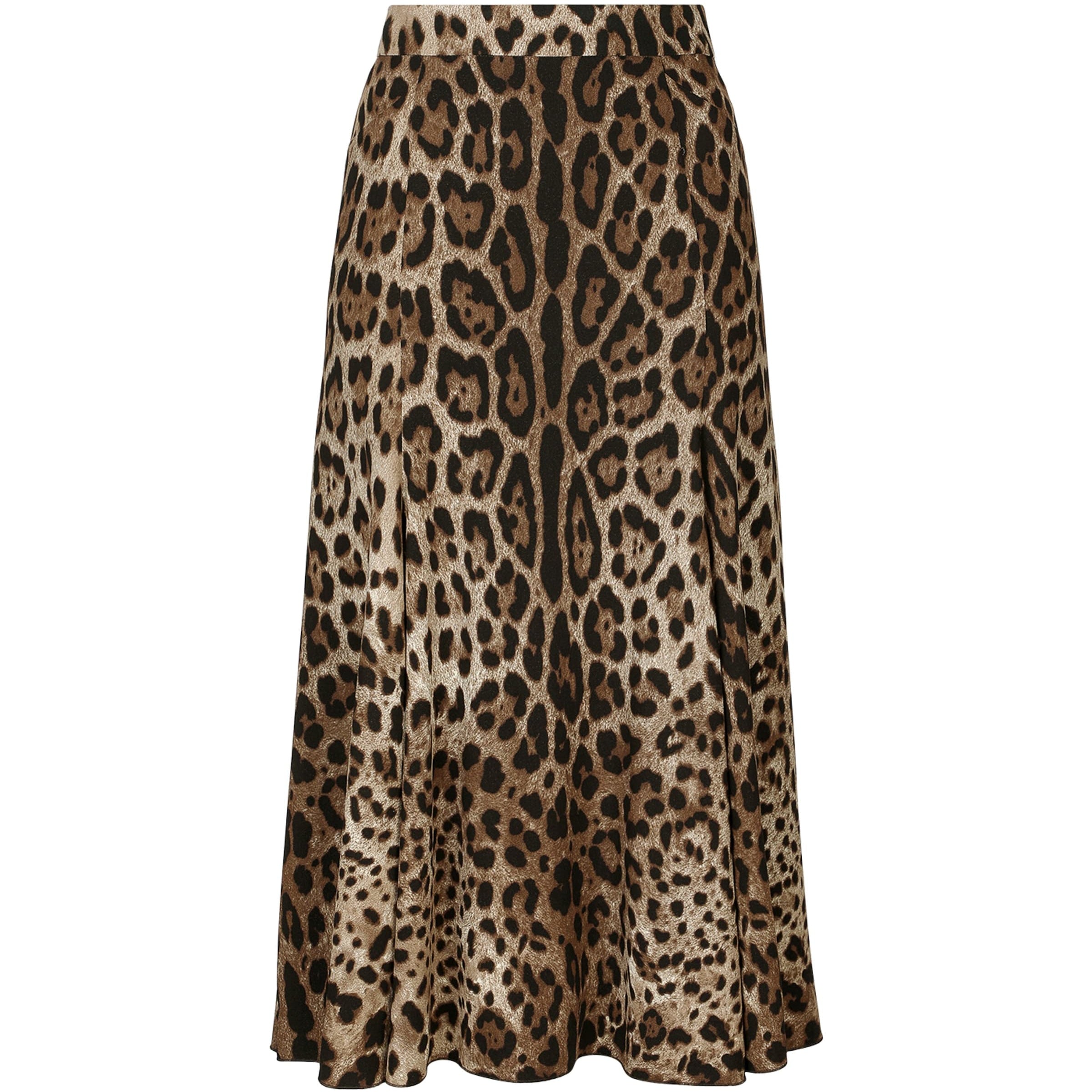 Dolce & Gabbana Multi Leopard Print Midi Skirt