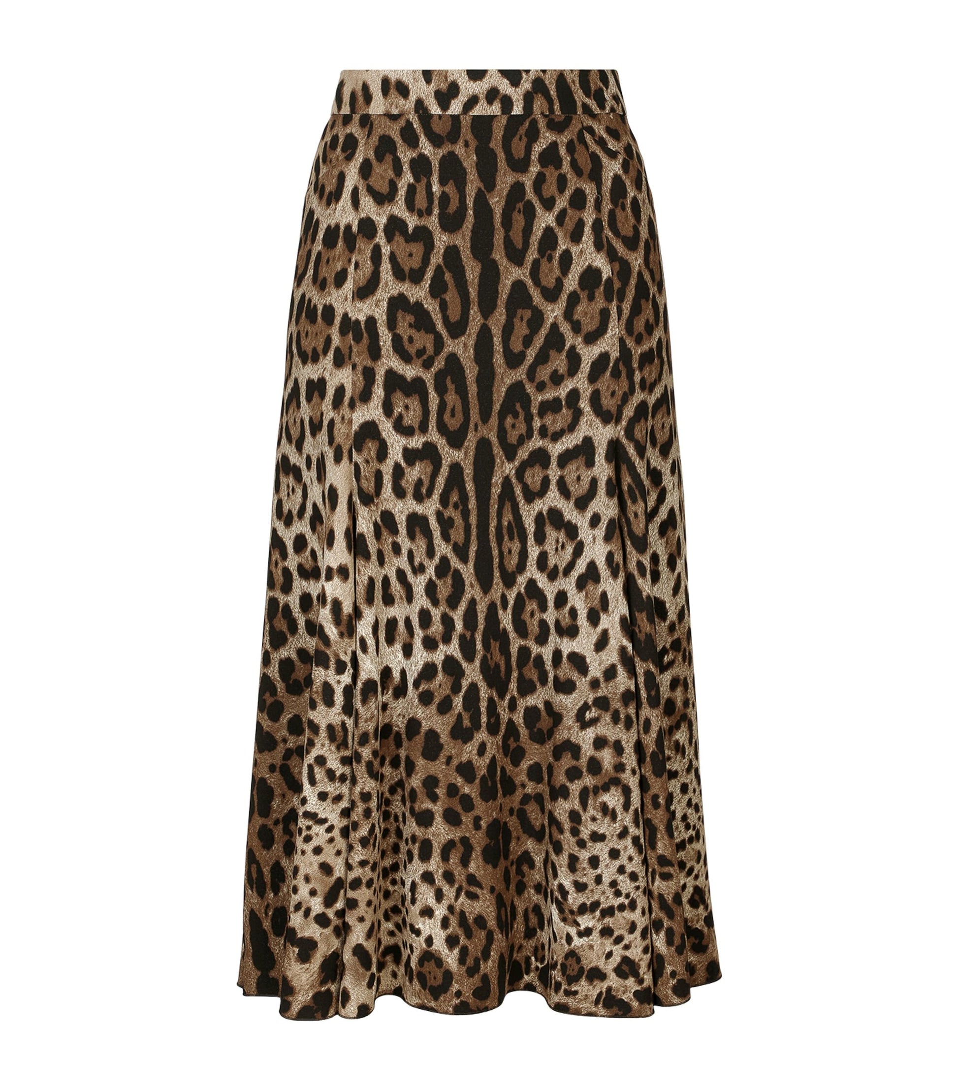Dolce & Gabbana Multi Leopard Print Midi Skirt