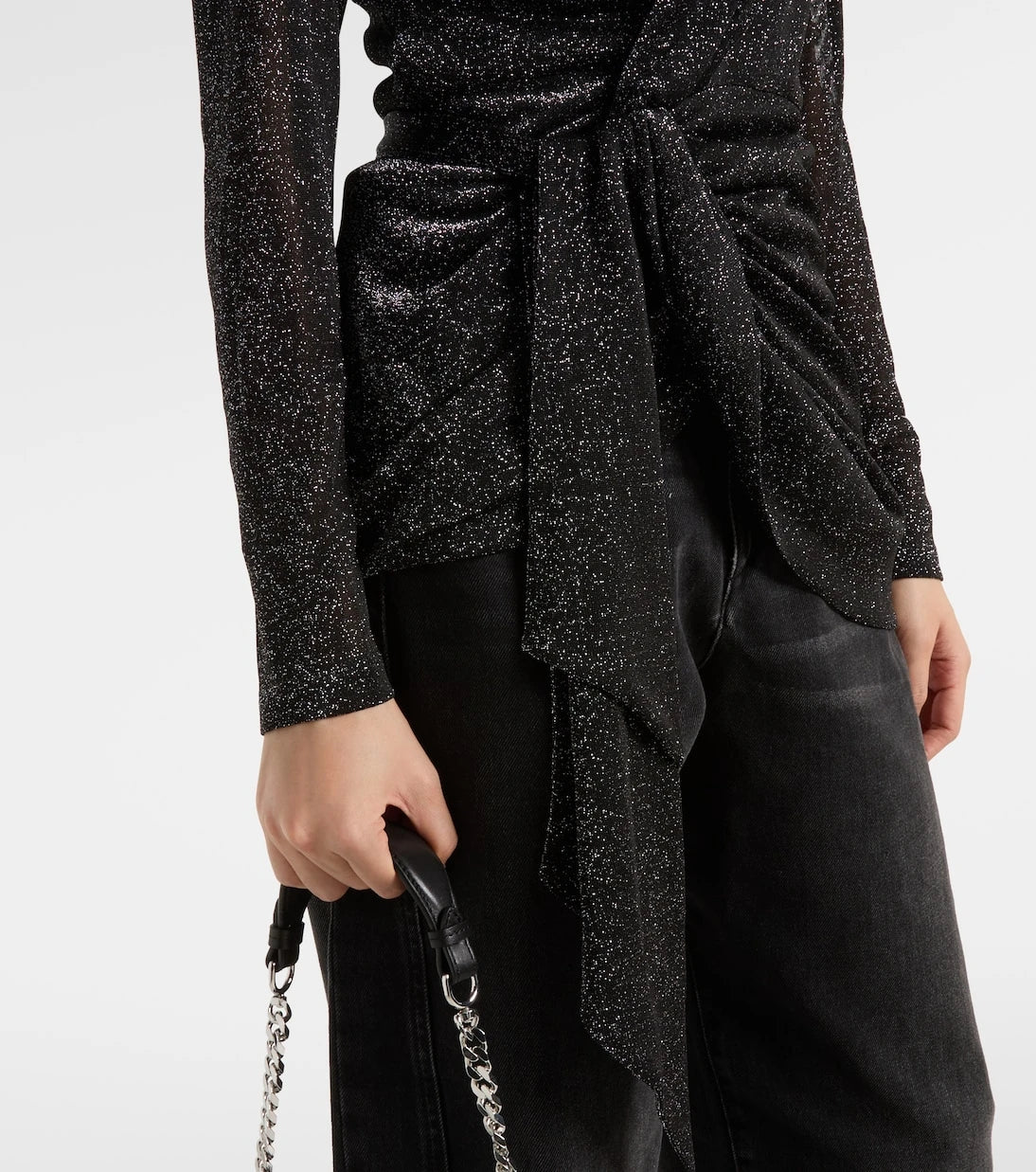 Isabel Marant - Cinay lamé wrap top