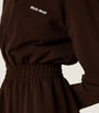 Miu Miu Brown Cotton Piqué Mini Dress