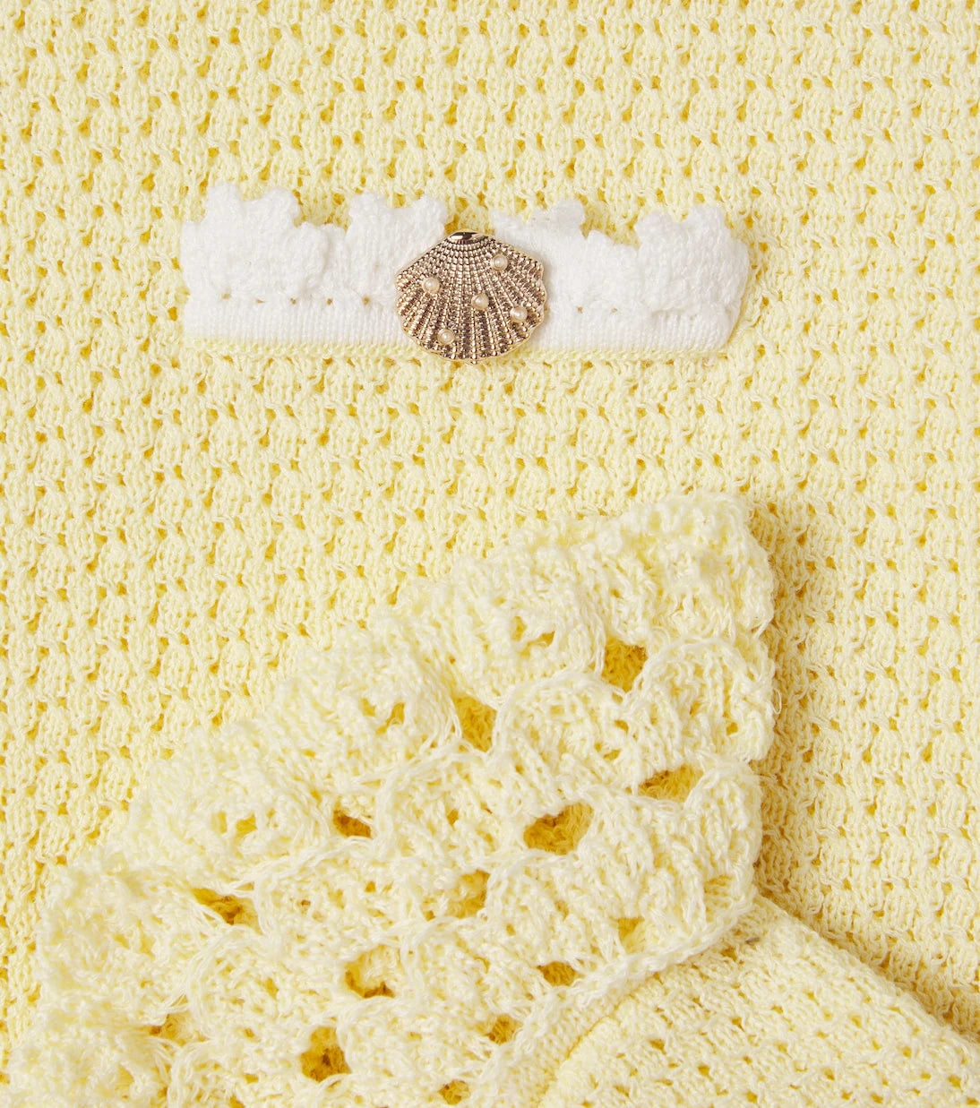 Self-Portrait Kids - Crystal-embellished knitted shorts