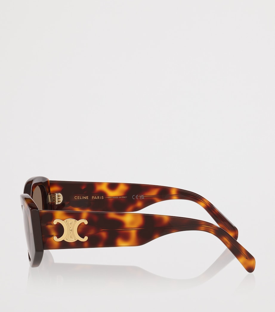 Celine Brown Tortoiseshell Triomphe CL40308U Irregular Sunglasses