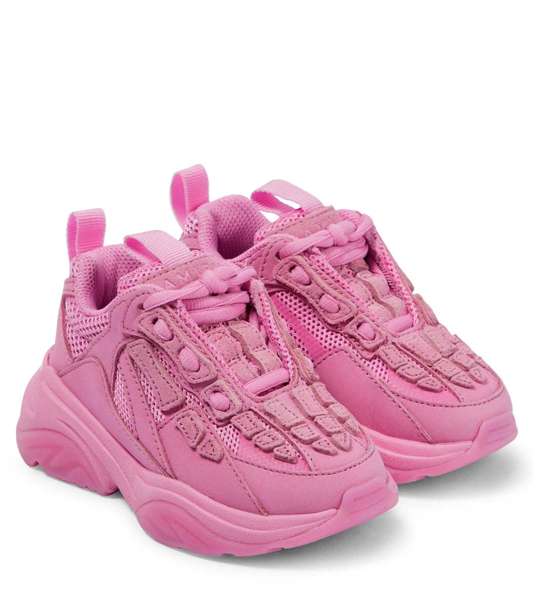 Amiri Kids - Bone suede-trimmed sneakers