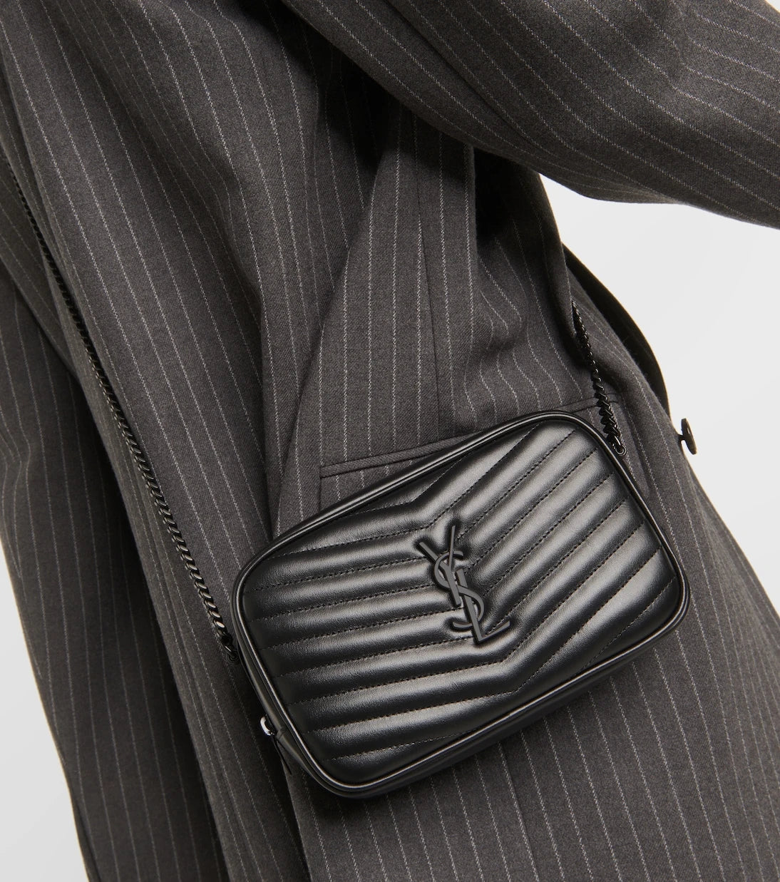 Saint Laurent - Lou Mini deri omuz çantası