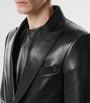 TOM FORD Black Lambskin Single-Breasted Blazer
