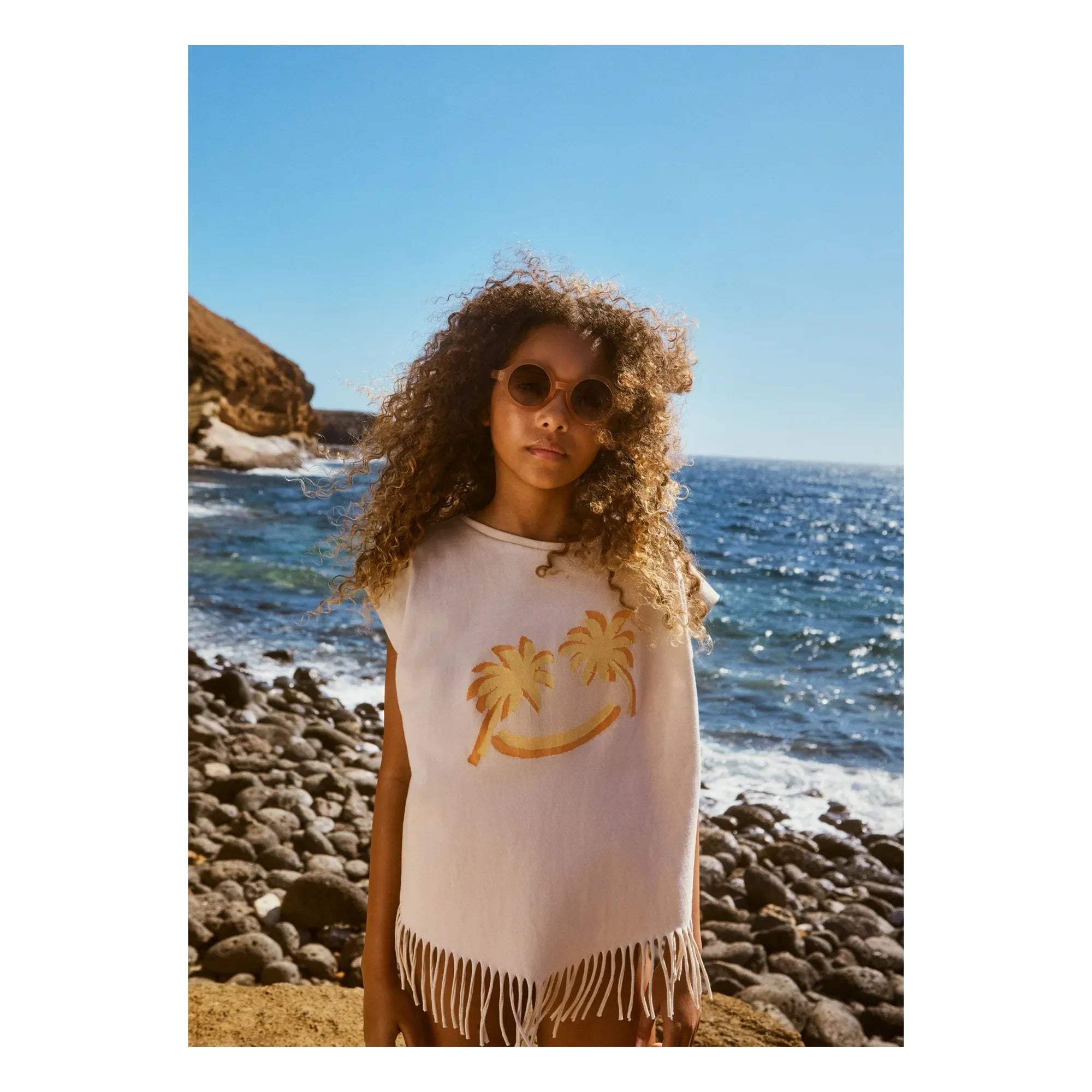 Molo - Poncho Rassita Palm Smile | Beige