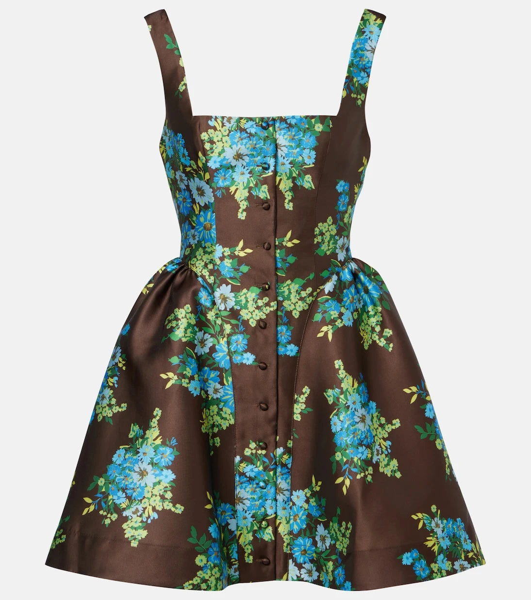 Alémais - Floral peplum satin minidress