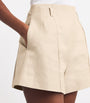 Neutral Marled Suit Shorts