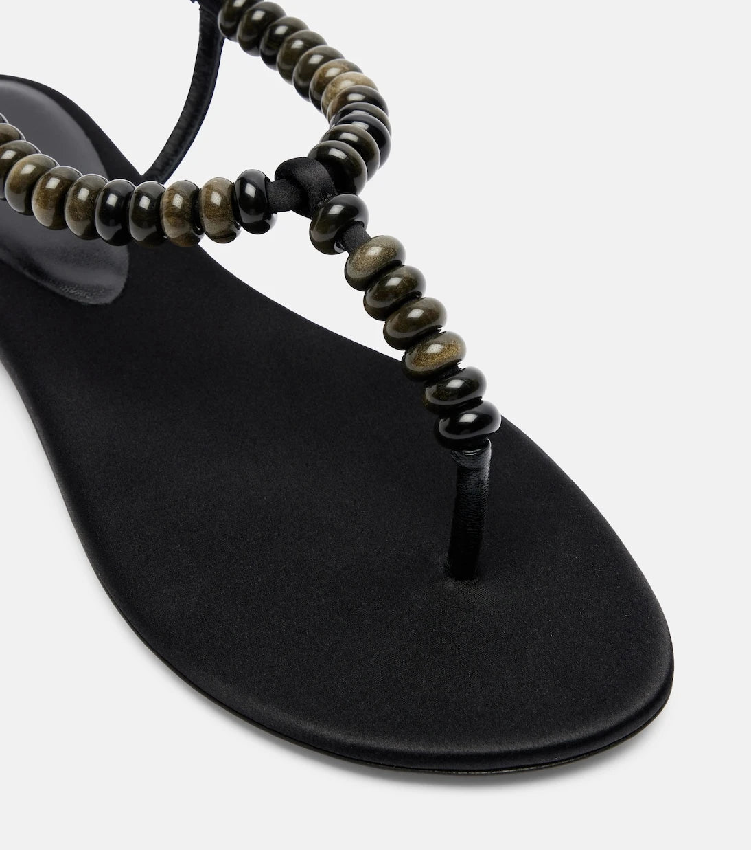 Le Monde Béryl - Beaded satin thong sandals