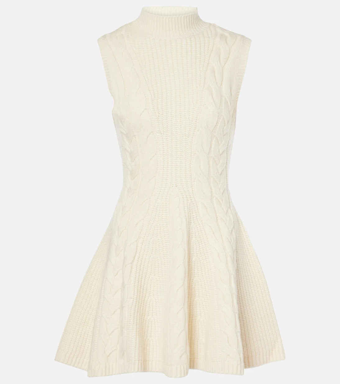 Staud - Charade cable-knit wool-blend minidress