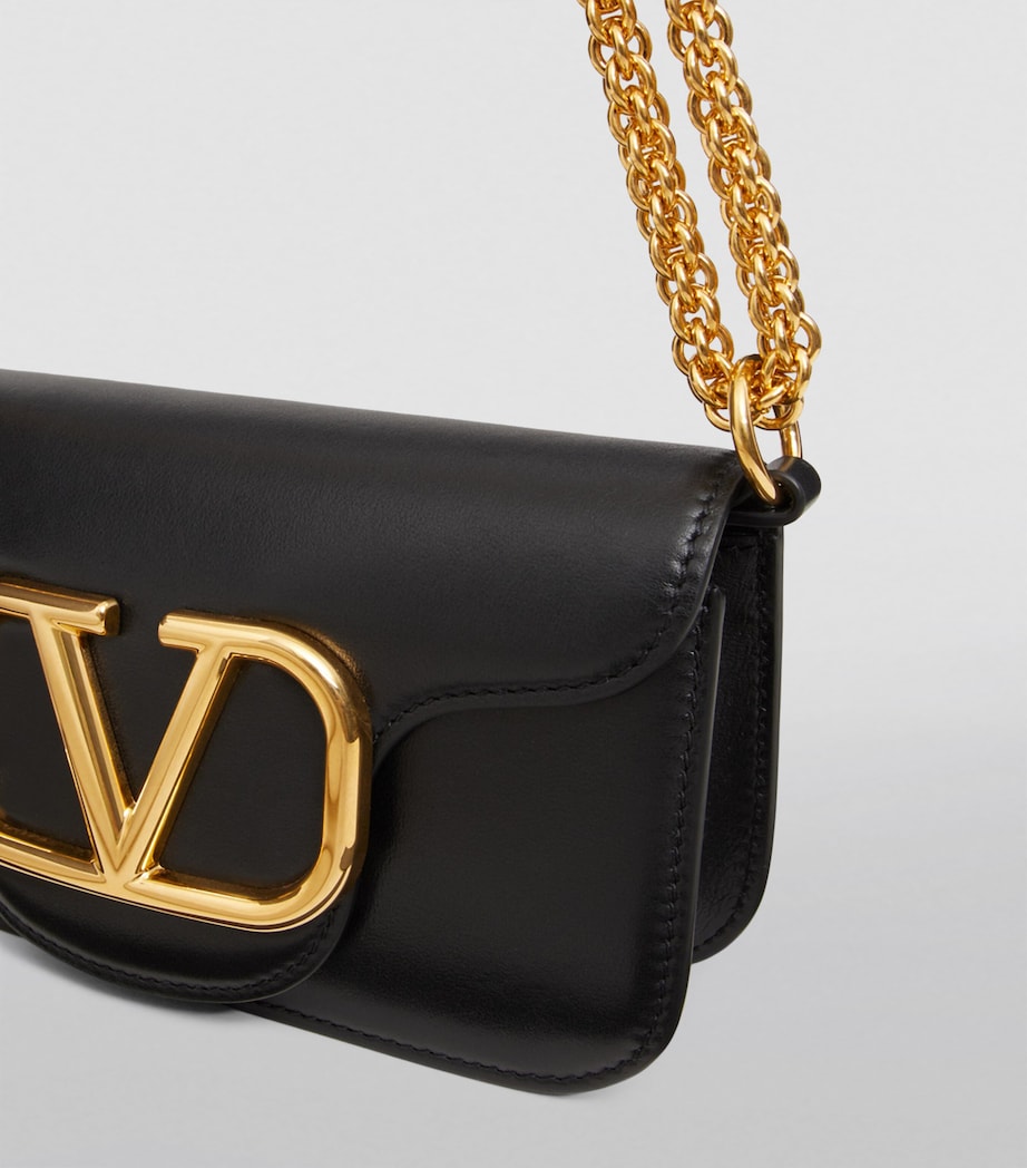 Valentino Garavani Black Small Leather Locò Shoulder Bag