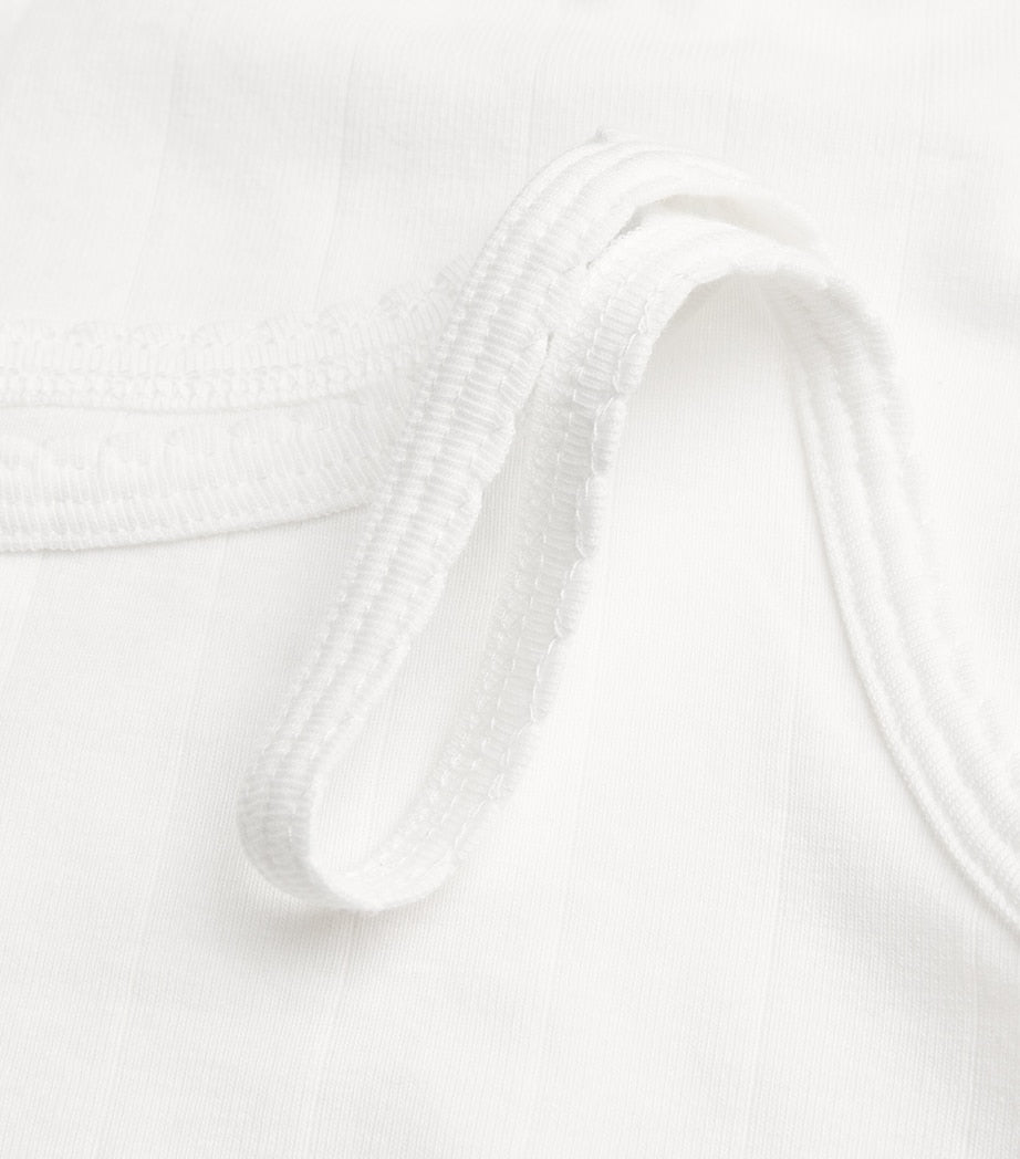 Stretch-Cotton Pointelle Camisole Top SNOW