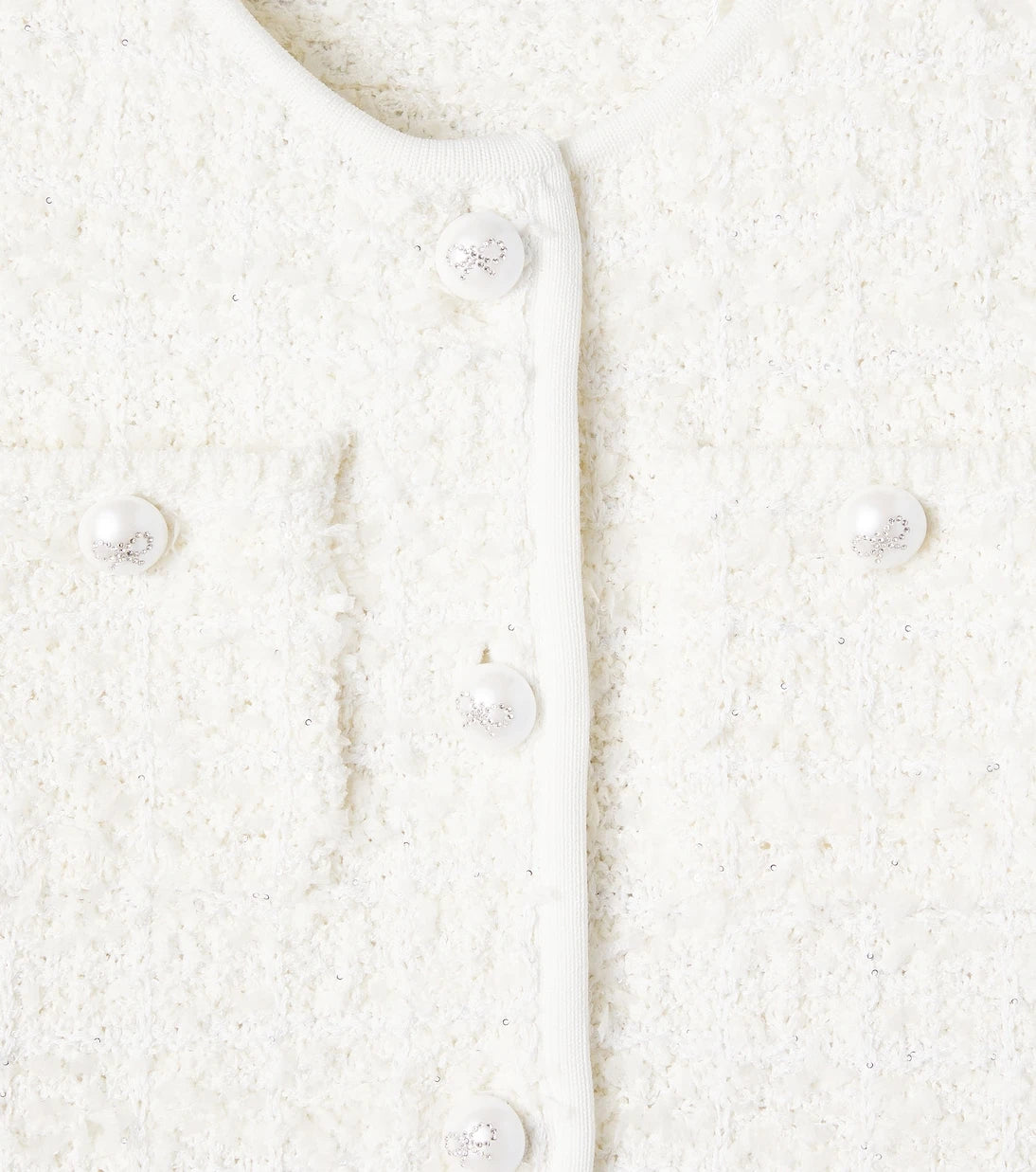 Self-Portrait Kids - Bow bouclé jacket