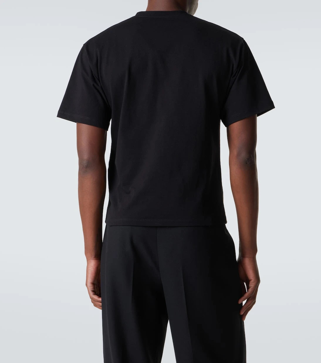 Saint Laurent - Cropped cotton jersey T-shirt