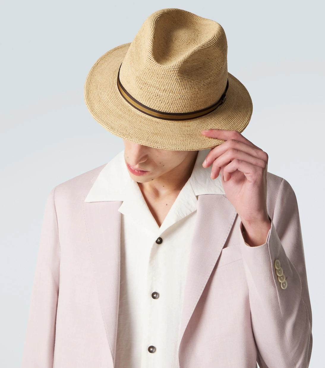 Borsalino - Argentina crochet straw fedora