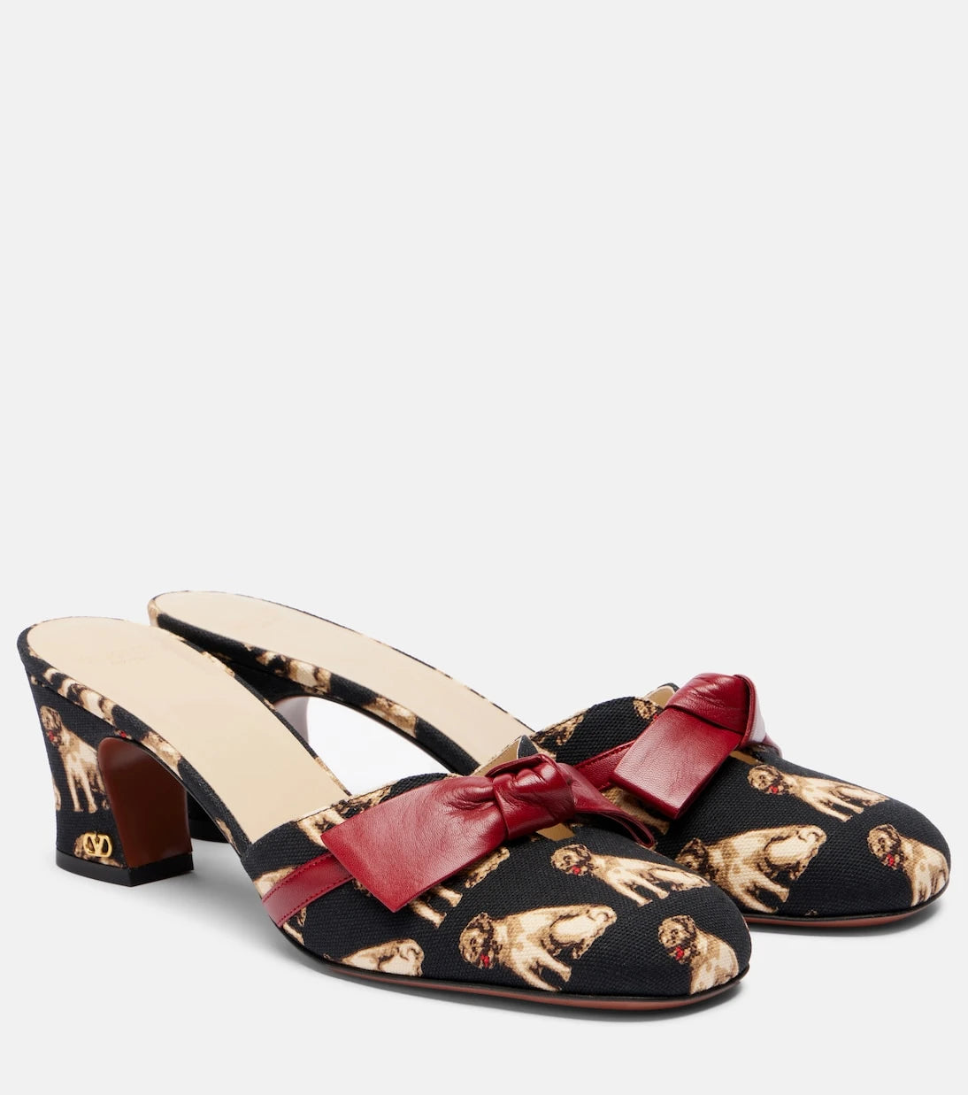 Valentino Garavani - Knotty 60 printed leather mules