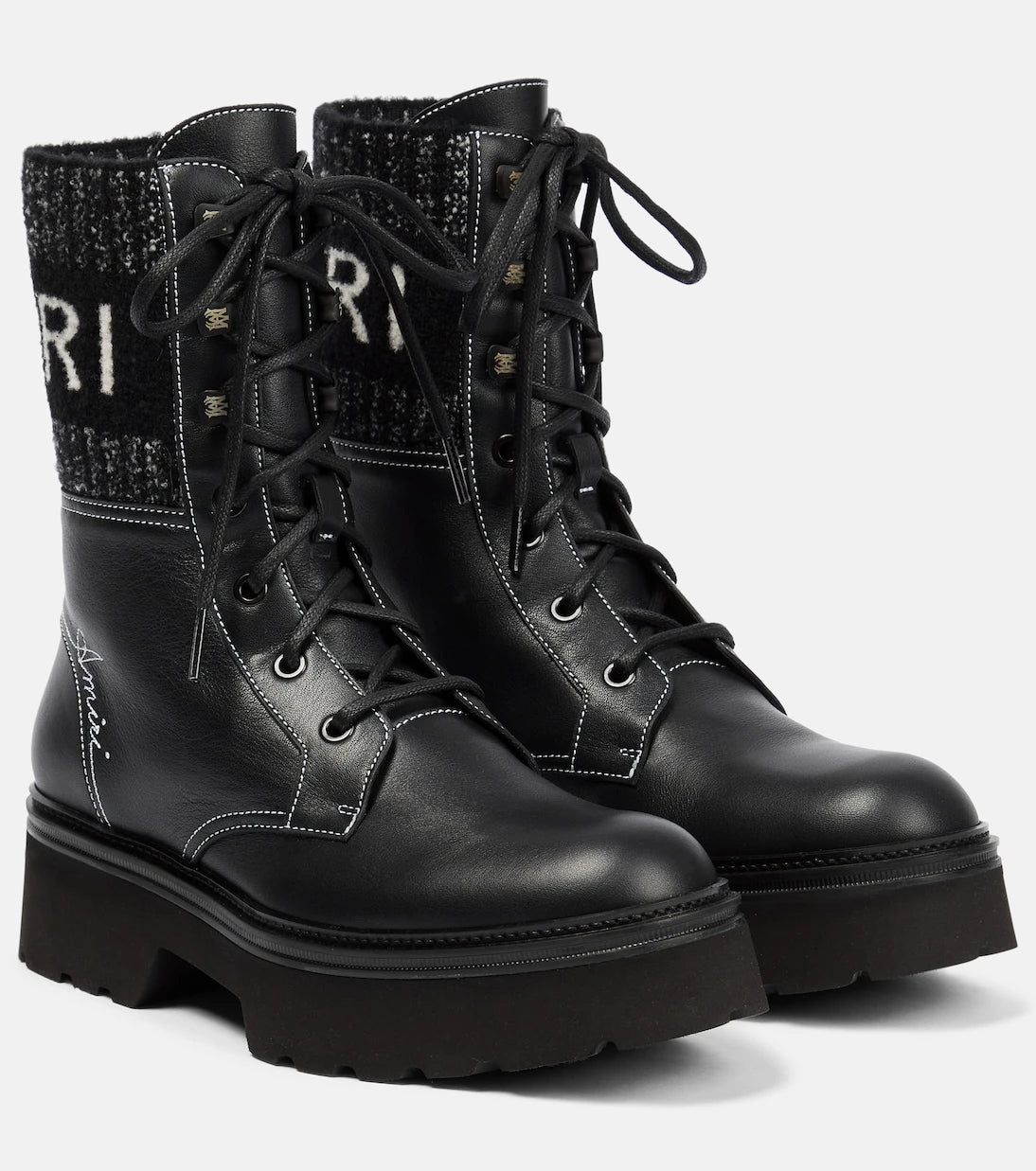 Amiri - Leather lace-up boots