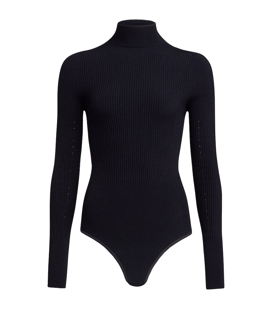 Alaïa Black High-Neck Bodysuit
