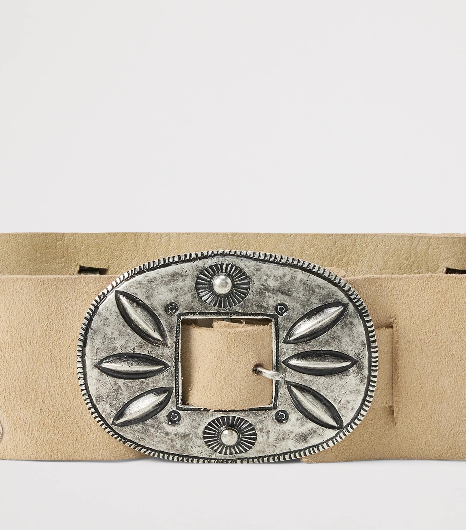 Beige Suede Concho Belt