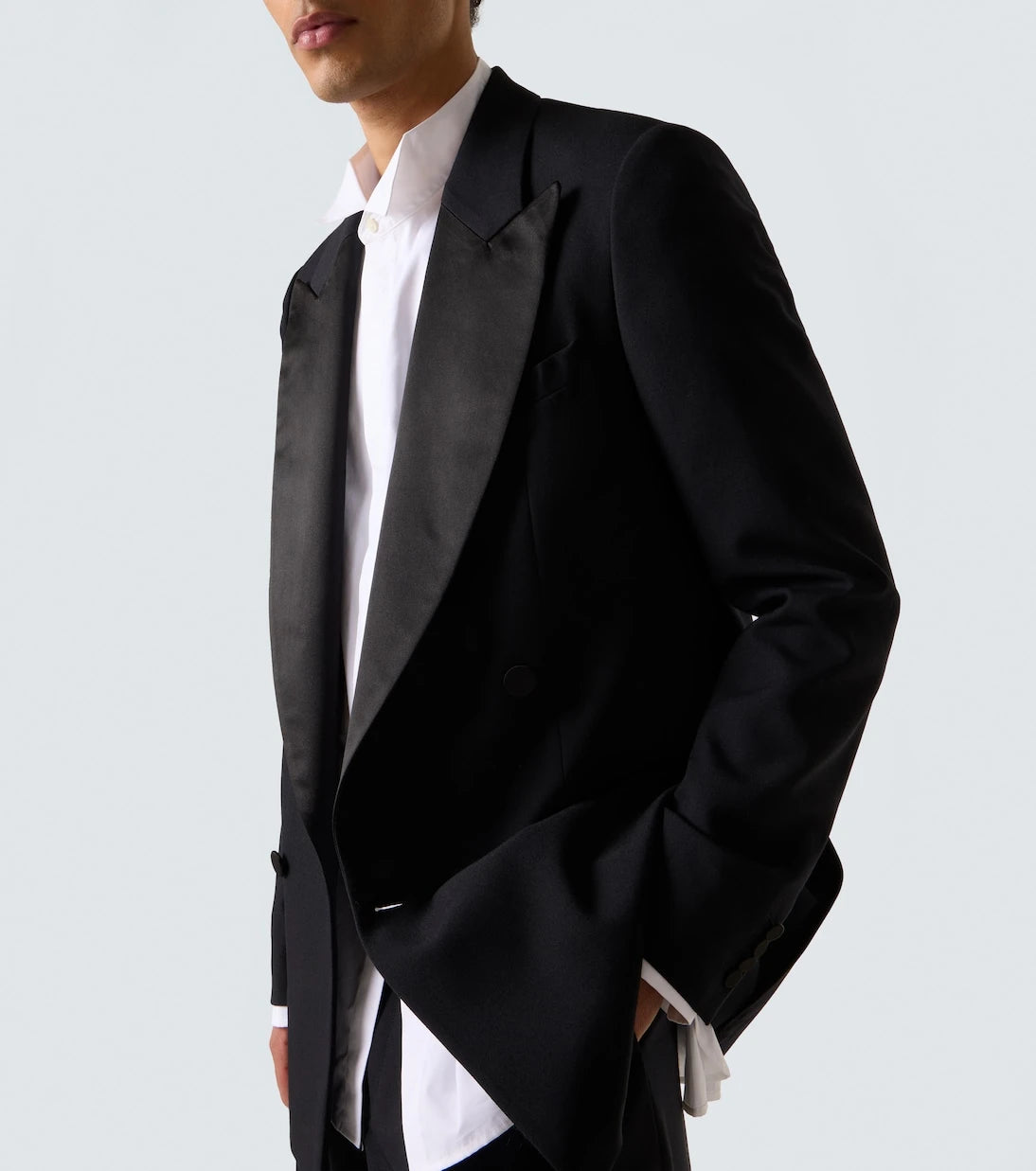 Dries Van Noten - Double-breasted wool and silk suit jacket