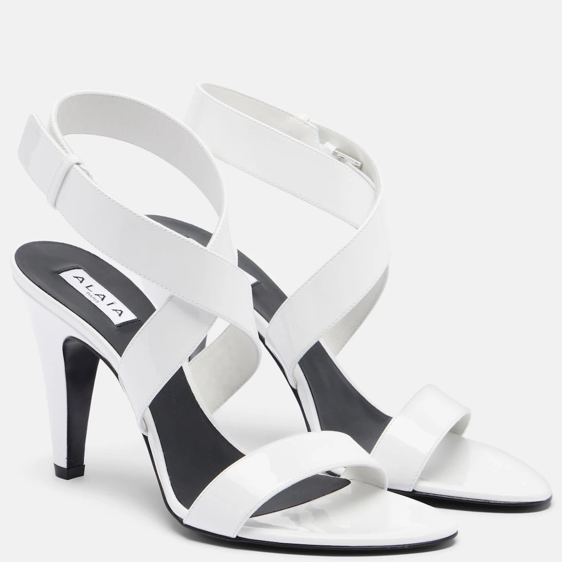 Alaïa - Patent leather slingback sandals