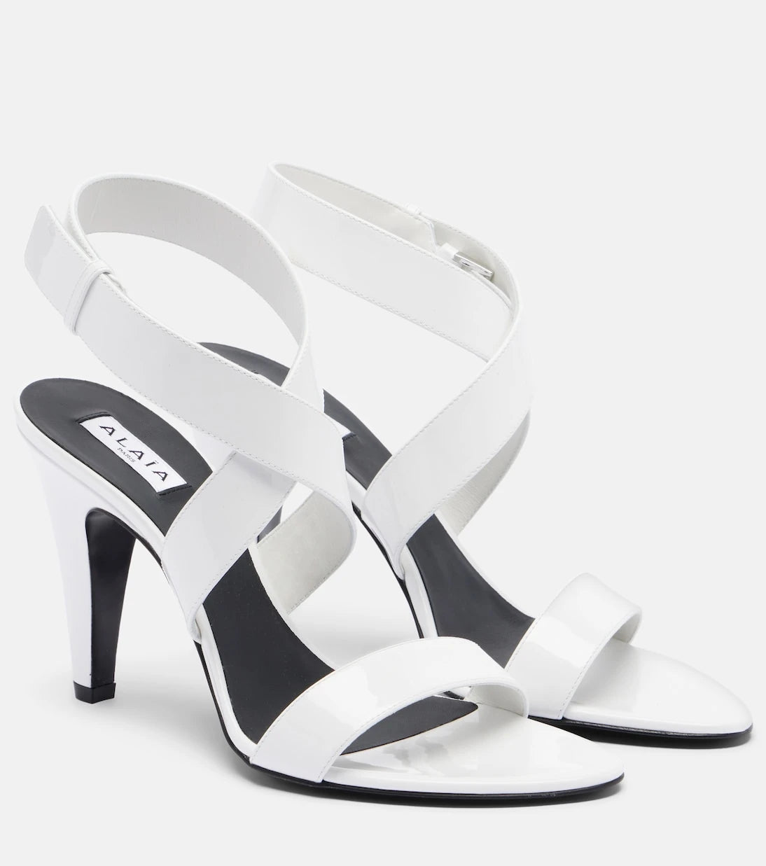 Alaïa - Patent leather slingback sandals